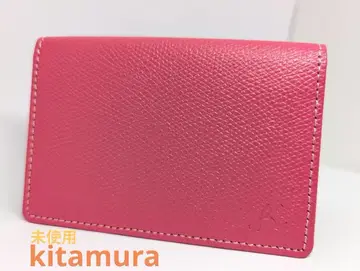 미사용 Kitamina 명함지갑 카드 케이스 핑크