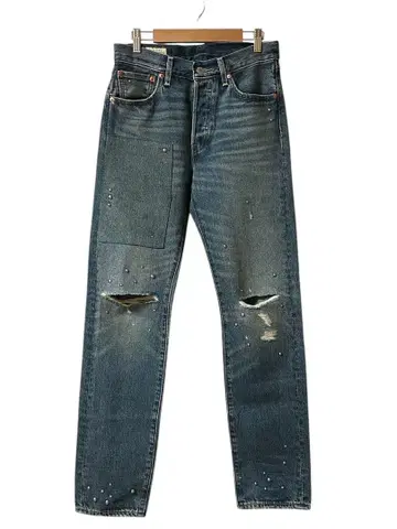[ LEVI'S ] 리바이스 프리미엄 스터드 데미지 가공 BIG E28