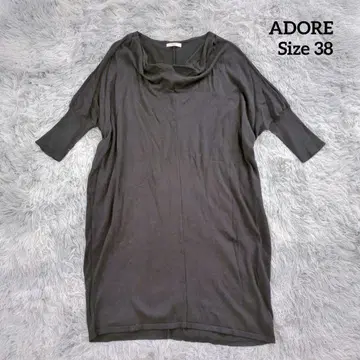 ADORE 아도어 드레이프 니트 원피스 얇은 소재 블랙 38