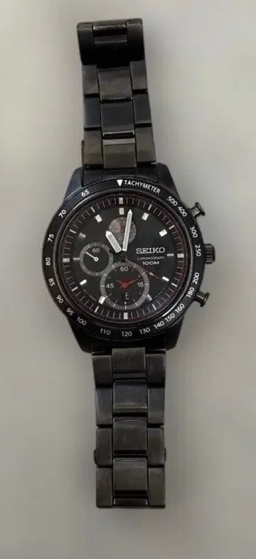 SEIKO 블랙 검정 손목시계 남성용 정품 해외 모델