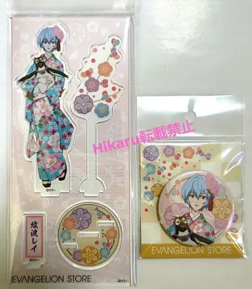 에반게리온 아야나미 레이 아크릴 스탠드 캔뱃지 설날 한정판 하레기