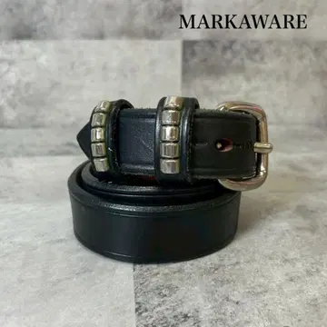 MARKAWARE 마카웨어 가죽 스터드 벨트 블랙 DMG26