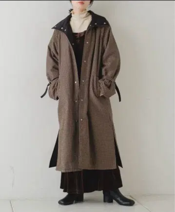 Kastane 아우터 체크 브라운