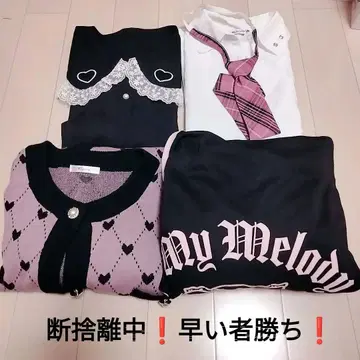 양산형 의류 걸리시 스타일 4벌 묶음 판매