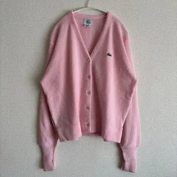 [ IZOD Lacoste ] 80~90s 핑크 가디건 USA 제조