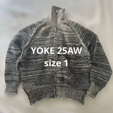 YOKE 니트 스웨터 블랙 화이트 사이즈 1