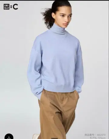 UNIQLO C 스무스 코튼 크루넥 스웨터 61 BLUE