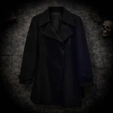 00s CECIL McBEE 미니멀 블랙 코트