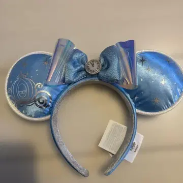 신데렐라 머리띠 파랑 상하이 홍콩 해외 디즈니