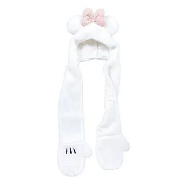 도쿄 디즈니 리조트 미니 마우스풍 후드 부착 스카프