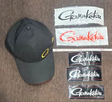 Gamakatsu 자수 입은 캡과 스티커 세트