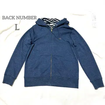 새상품급 BACK NUMBER 네이비 집업 후드티 L 후드 부착