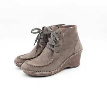 64 KISCO 키스코 레이스업 웨지 숏부츠 (38) 새상품급