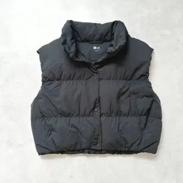 UNIQLO C 유니클로 다운 크롭 베스트 여성용 블랙 S