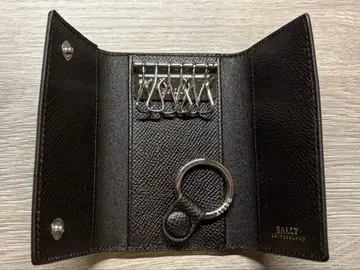 미사용품 BALLY 블랙 가죽 키케이스