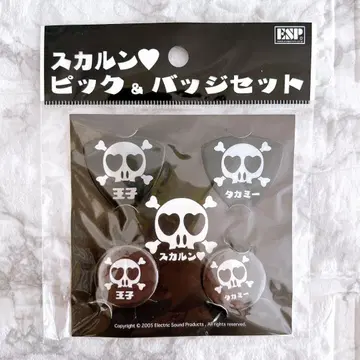 THE ALFEE 알피 타카미자와 토시히코 스컬 피크&배지 세트