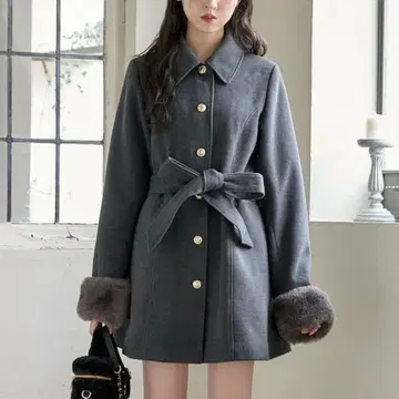 NICE CLAUP 리본 미들 코트