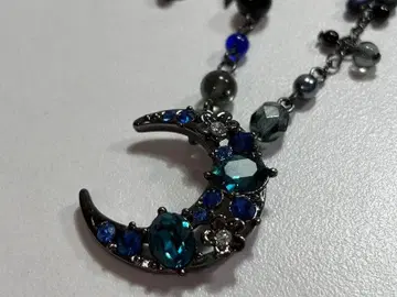 미사용품 ANNA SUI 안나수이 크레센트 문 목걸이