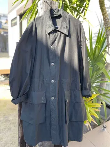 1970s 스웨덴 군 M-59 필드 코트 후염 블랙