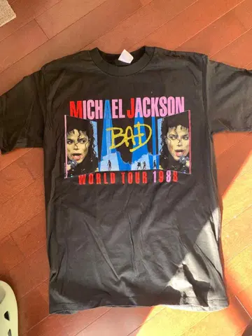 미사용 새상품 마이클 잭슨 BAD TOUR 1988 T셔츠