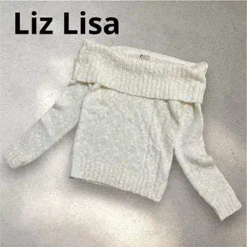 Liz Lisa 오프숄더 니트 스웨터 M 화이트 히메갸루 Y2K
