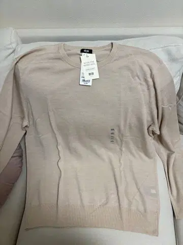 UNIQLO 엑스트라 파인 메리노울 니트 XXL 내추럴