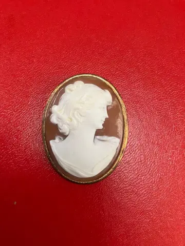 쉘 카메오 펜던트 브로치 [ 은 900 ]