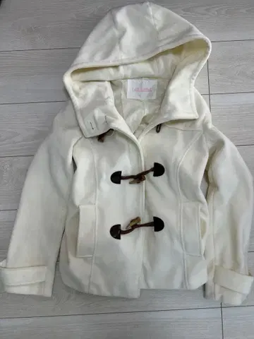 레어 LIZ LISA 후드 부착 더플 코트 화이트 프리 사이즈 헤이세이