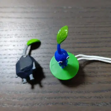 파랑 피크민 바위 피크민 게임 미니어처 피규어 오뚝이 포함 2개 세트