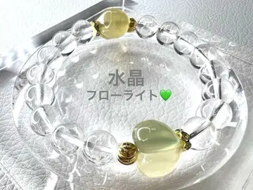 수정 플로라이트 하트 팔찌