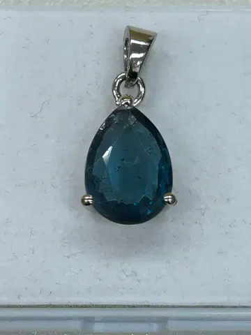 오늘만 파격 런던 블루 토파즈 실버 도금 페어 펜던트 탑