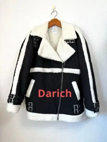 다리치 스웨이드 루즈 라이더 보아 코트 블랙