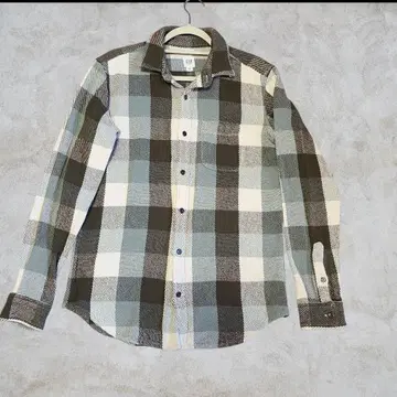 GAP 갭 블록 체크 헤비 플란넬 셔츠 남성용 XS 구제 의류 아메카지