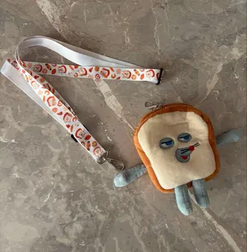 빵도둑 패스 케이스 파우치 넥스트랩 올 패턴 화이트 세트