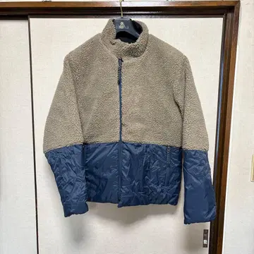 TAION 플리스 자켓 베이지 네이비