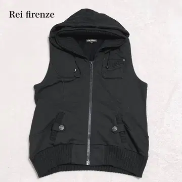 레이피렌체 후드 부착 베스트 겉옷 LL 집업 캐주얼 면 혼방