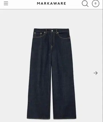 marka 13.5oz 셀비지 와이드 레그 진 size1