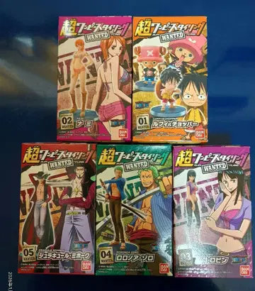 초 원피스 스타일링 WANTED 피규어 5체 세트 묶음 판매