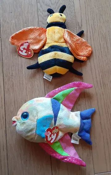 Ty 봉제 인형 비니 베이비즈 컬렉션 버즈와 앨버 세트