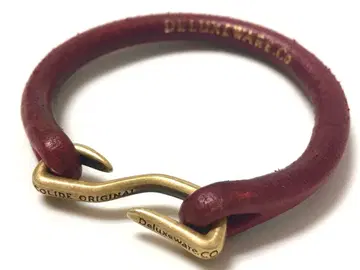 DELUXEWARE CO. 버건디 가죽 팔찌
