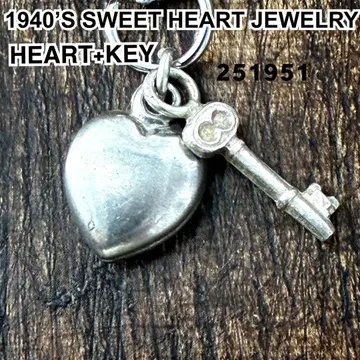 스위트하트 주얼리 열쇠 하트 실버 빈티지 목걸이 NAVY