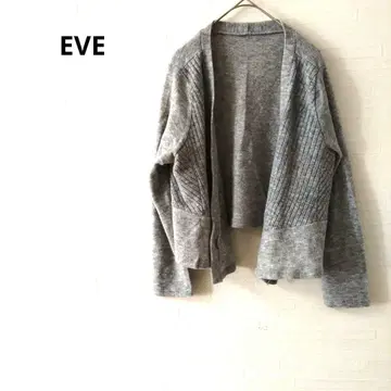 EVE 가디건 긴팔 그레이 캐주얼 부드러운 F
