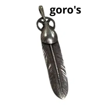goro's 고로즈 하트 휠 페더 펜던트 탑 실버 은