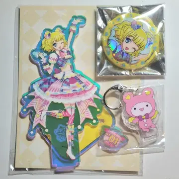 프리파라 한국 10주년 곰 키링 캔뱃지 아크릴 스탠드 미레이