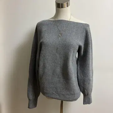 Theory 그레이 원숄더 니트 S