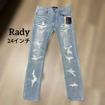 택 포함 새상품 Rady 데미지 데님 24인치