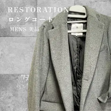 RESTORATION 롱 코트 남성용 그레이