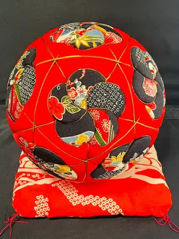 히나 장식 핸드메이드 나뭇결 히나 테마리 방석 포함