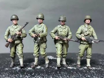 1/35 드래곤 미국 제2보병사단 4명 노르망디 페인팅 완료품