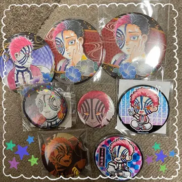 귀멸의 칼날 아카자 묶음 판매 캔뱃지